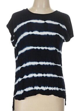 Tryst Tie-Dye Black Short Sleeve T-Shirt Size Large